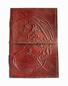 Carnet en cuir gaufré Dragon |   Journal de voyage classique en cuir vierge pour le dessin, le bureau et les cadeaux - Product Image 5