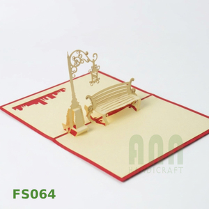 Handmade 3D Pop Greeting <b>Card</b> <b>Box</b> Bench Style Custom Die-Cut Paper Crafts <b>Wedding</b> Occasions Thank You Friendship Gift Vietnam - Product Image 3
