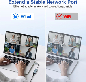 Adaptateur Ethernet Gigabit USB Type-C et USB 3.0 vers RJ45, convertisseur LAN filaire pour ordinateur portable - Product Image 5
