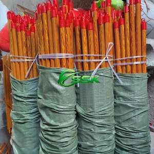 Balai à herbe avec manche en bois recouvert de PVC, long manche, outil de nettoyage de sol, écologique, durable, imperméable, portable, 2-en-1, doux - Product Image 3