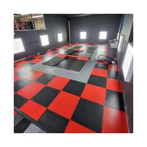 PVC Garage Floor Tiles 6mm Thick Interlocking Click Lock System Heavy Duty Warehouse Workshop <b>Mat</b> with Graphic Design - Product Image 1
