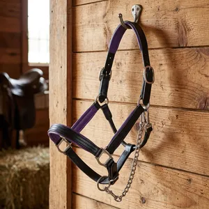 WESTERN BLANKETS HOUSE Adjustable English Saddle Style Western Equestrian Equipment Custom Logo Durable Leather Horse <b>Halter</b> - Product Image 5