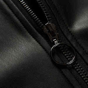 Veste en cuir pour homme 2026, grande taille, sur mesure, style décontracté, fermeture éclair, hiver, en cuir de vache, col montant, respirante - Product Image 4