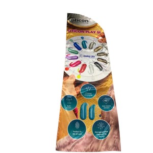 Bandera Tipo Pluma Oticon Blanca de Poliéster con Impresión Digital, Pancarta Promocional Resistente - Product Image 6
