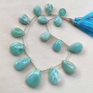 Perles de jaspe bleu vert naturel taillées en brillant, brin de 9 pouces, pierres précieuses pour la fabrication de bijoux, Gemmes Zubeda, évaluées par un tiers - Product Image 2
