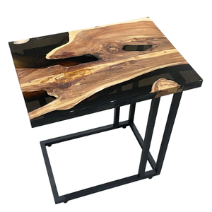 Taille personnalisée Couleur Unique Design Original Mobilier Maison Moderne Café Salle À Manger Tables D'appoint Résine Epoxy Bois Motifs Exquis - Product Image 2