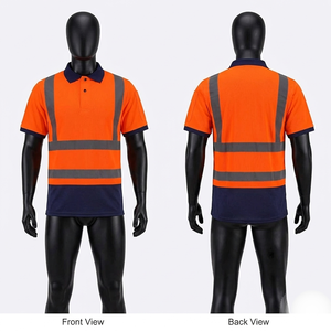 เสื้อโปโลทำงานแบบสะท้อนแสง Hi Vis 180 GSM ผ้าโพลีเอสเตอร์ระบายอากาศได้ดี พร้อมแผงสะท้อนแสง พิมพ์โลโก้ตามสั่ง - Product Image 3