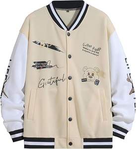 Chaquetas Bomber de Béisbol Vintage de Invierno, Manga Larga, Cuello Alto - Product Image 1