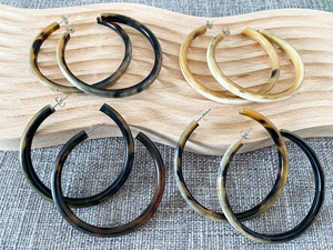 ต่างหูห้อยทำด้วยมือเป็นมิตรกับสิ่งแวดล้อมทันสมัยไม่ซ้ำใครทำจากธรรมชาติควายฮอร์นต่างหูหรูหราจากอินเดีย - Product Image 5