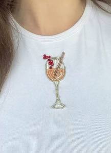 Hermosa Camiseta sin Mangas con Bordado de Cuentas Hecho a Mano para Mujer, con un Diseño Elegante y una Artesanía Detallada - Product Image 1