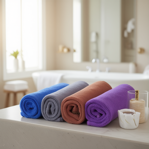 Serviette de bain de luxe 30x60 pouces, 280 GSM, en velours corail doux et absorbant, en coton, pour la maison et l'hôtel - Product Image 3