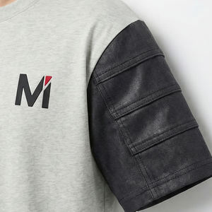 Camiseta Oversize de Corte Cuadrado 100% Algodón Transpirable de Secado Rápido Estilo Urbano Lavado Ácido Desgastado Vintage con Etiqueta Personalizada para Hombre - Product Image 5