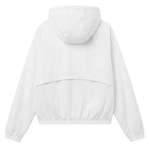 Ensemble veste coupe-vent translucide et short pour homme, veste légère à capuche avec taille élastique, ensemble de mode pour l'extérieur en blanc - Product Image 2