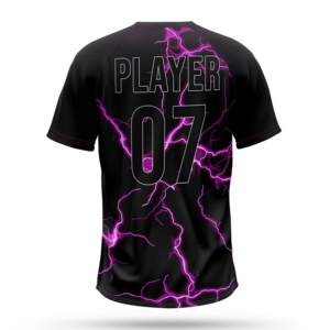 Baseball Jersey Men's Black Geometric Print 07 Sublimated Breathable <b>Polyester</b> Short Sleeve All Seasons Apparel - Product Image 5