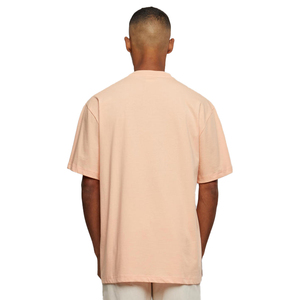 เสื้อยืดผู้ชายสีพีชผ้าฝ้ายคอโอ แขนสั้น ทรงปกติ สไตล์ลำลอง ผ้าเจอร์ซีย์ถัก - Product Image 3