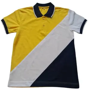 棉高尔夫空白素色t恤定制标志马球衫彩色阻挡男装t恤