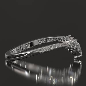 แหวนเพชรทรงกลมแบบฮาล์ฟอีเทอร์นิตี้, แหวนแต่งงานทองคำแท้สำหรับผู้หญิง, ตัวเสริมแหวน, แหวนแต่งงาน, แหวนมอสซาไนต์แบบฮาล์ฟอีเทอร์นิตี้ - Product Image 5