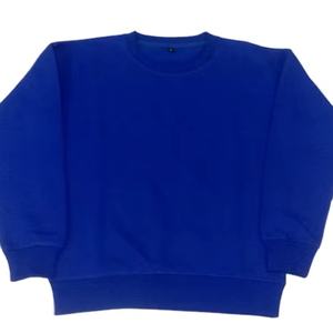 Sweat-shirt à manches longues en molleton de coton polyester, couleur unie, sans capuche, sur mesure, pour hommes, vente en gros - Product Image 5