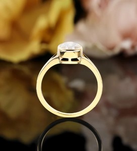 Oval Cut Moissanite 925 Sterling <b>Silver</b> Classic <b>Solitaire</b> Engagement <b>Ring</b> for Women Party & Wedding Jewelry Gift - Product Image 5
