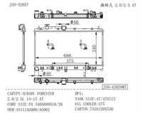 Pièces détachées automobiles JD 42057, radiateurs de voiture pour SUBARU FORESTER 2.0 2.5L 2014-2015, radiateur 45111AG000 45111AG001