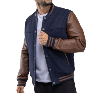 Chaqueta de Invierno Personalizada con Logotipo Frontal Transpirable para Hombre, de Alta Calidad, Corte Regular, Estilo Universitario de Béisbol - Product Image 5