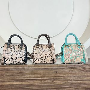 2026 Premium Pattern Floral Handcrfated Genuine Cow Leather Speedy Bag for Women's Designer Crossbody Travel Bags for Unisex - Product Image 4