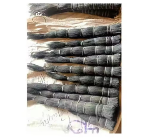 Poils de queue de vache noirs naturels, directement d'Inde, très demandés pour la fabrication de brosses, meilleur prix. - Product Image 3