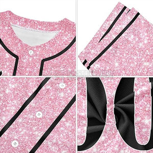 Nouvelle arrivée, maillot de softball pour femme adulte à manches courtes, respirant, imprimé avec un nom personnalisé, tissu 100% polyester, meilleur prix - Product Image 6
