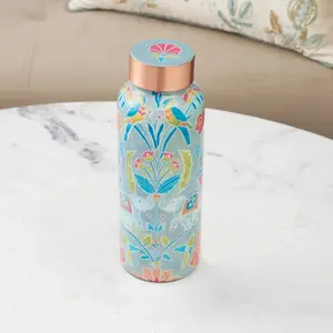 Botella de Agua de Cobre Puro para el Bienestar Diario, Botella de Agua para la Oficina y la Escuela, Hidratación, Acabado Artesanal Atemporal - Product Image 3