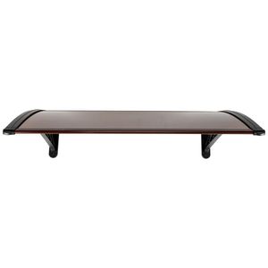 Tettoia 100 x 96 cm con Tavola Marrone e Supporto Nero per Copertura Antipioggia Porte e Finestre, Applicazione Domestica - Product Image 5