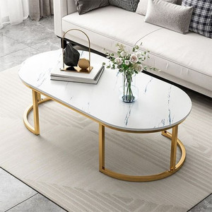 Juego de Muebles de Bar para el Hogar, Mesa de Centro Moderna de Lujo Industrial en MDF y Metal - Product Image 2