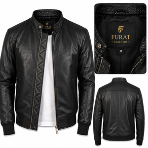 Blouson Bomber en Cuir Noir OEM Hiver Francis B-3 pour Homme, Col Montant Décontracté, Fermeture Éclair, Coupe-Vent, Broderie Lettres - Product Image 5