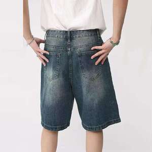 RELICSTAR CARPORATION Pantalones Cortos de Mezclilla Vintage Y2K para Hombre, Casuales de Verano, de Pierna Recta, Estilo Hip Hop, 100% Algodón, de Secado Rápido - Product Image 2