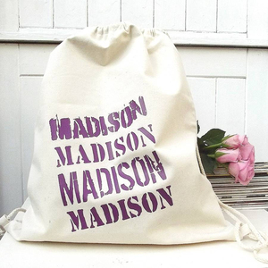 Custom Polyester <b>Drawstring</b> <b>Backpack</b> Traveling Sport Fabric String Bag With Printing Logo FASHION BAG - Product Image 3