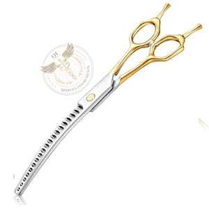 Tijeras Curvas para Peluquería Canina de 8.0 Pulgadas, con Tornillo Decorado, Acero Inoxidable 420C, Cuchilla Afilada de 23 Dientes, Ligeras y Cómodas - Product Image 5