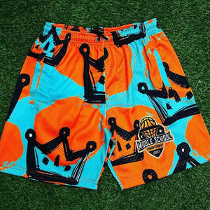 Vintage Streetwear <b>Shorts</b> <b>Men</b> Custom Tackle Embroidery Retro <b>Mens</b> Plain Double Mesh Basketball <b>Shorts</b> - Product Image 6