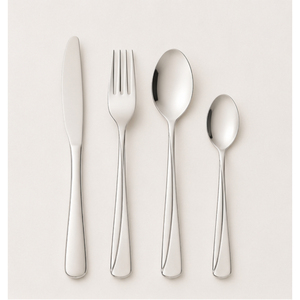 Ensemble de couverts en acier inoxydable poli miroir, design moderne avec poignée à motif goutte d'eau et ligne gravée pour la cuisine et la maison - Product Image 3