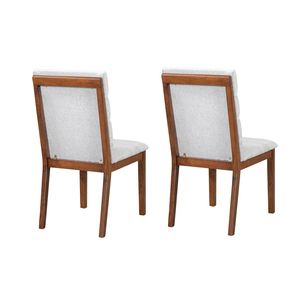 Set di 2 Sedie da Pranzo Moderne in Noce con Rivestimento Trapuntato, Comfort Elegante per Ogni Spazio - Product Image 6