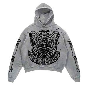 เสื้อฮู้ดดี้สำหรับผู้ชายเสื้อผ้าพิมพ์ลาย Dtg วินเทจผ้าคอตตอนผ้าโพลีเอสเตอร์สีความร้อนคุณภาพสูงออกแบบได้ตามที่ต้องการ - Product Image 1