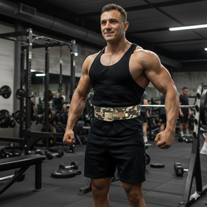 Ceinture de musculation Rexfit Sport Premium pour soulevé de terre et squats, soutien lombaire en cuir, ceinture d'entraînement de gym - Product Image 2