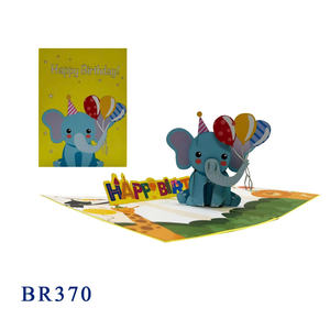Carte Pop-up d'Anniversaire Éléphant Faite à la Main en Papier 3D, Meilleur Choix pour la Vente en Gros, Marque Vietnamienne Tendance Viet-craft - Product Image 5