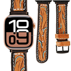 Correa de reloj de cuero de vaca de primera calidad de 20 mm, estilo occidental - Product Image 1