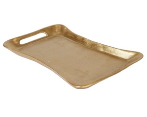 Hot Selling Antique Brass Rectangular <b>Serving</b> Tray with Handles Metal Ottoman Coffee Table Vanity Organizer Home Decor Gift <b>Sets</b> - Product Image 1
