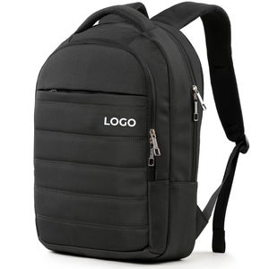 Minimalist Unisex Laptop <b>Backpack</b> With Computer Interlayer <b>Large</b> Capacity Zipper Closure Shoulder Straps Gray Polyester - Product Image 1