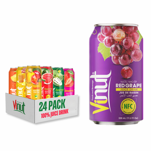 Jus de raisin rouge sans sucre VINUT, prix d'usine, 330 ml, Vietnam, étiquette privée personnalisable, échantillon gratuit en option - Product Image 1