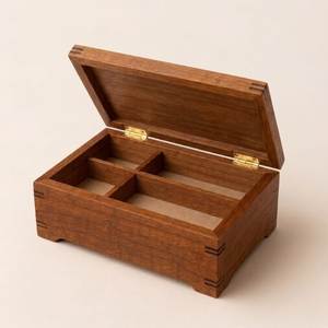 Natural Wooden Jewelry <b>Storage</b> Box Handmade Jewelry Organizer Case for Necklace Earrings <b>Rings</b> Bracelets - Product Image 1