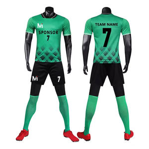 Conjunto de Uniforme de Fútbol Personalizado, Equipación de Fútbol Profesional, 100% Poliéster, Jersey y Pantalones Cortos con Impresión por Transferencia de Calor, Transpirable, de Secado Rápido - Product Image 3