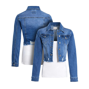 High premium Women Stylish Jean <b>Jacket</b> Casual Wear OEM Wholesale High Quality Ladies Cotton Jeans <b>Jacket</b> <b>Custom</b> <b>Denim</b> <b>Jacket</b> - Product Image 4
