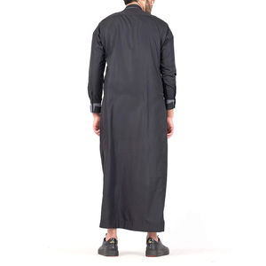 Thobe, Thawb, Abaya, Dishdasha pour homme, ouvert sur le devant, à manches longues, longueur au sol, en coton, pour la prière du Ramadan et l'Aïd, pour les soirées et les fêtes, style islamique - Product Image 2