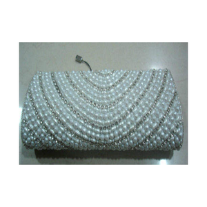 Premium Ladies Evening Bag <b>Clutch</b> Purse with Pearl Studs Silk Satin Metal Material Luxury Party <b>Wedding</b> Handbag Design - Product Image 5